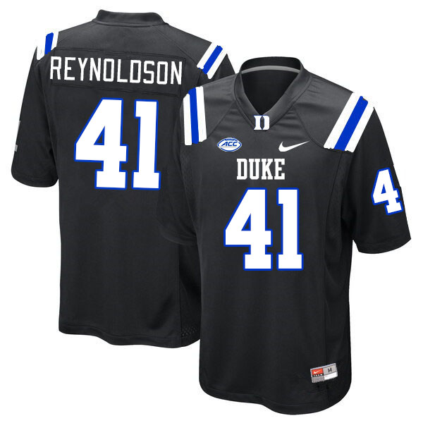 Men #41 Kade Reynoldson Duke Blue Devils College Football Jerseys Stitched-Black